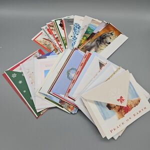 Assorted Greeting Cards Wildlife Animals Mixed Blank lot 65 w/Envelopes Dupes